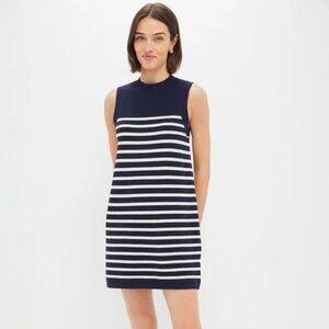 Tuckernuck Navy and White Stripe Knit Marie Dress - size Medium